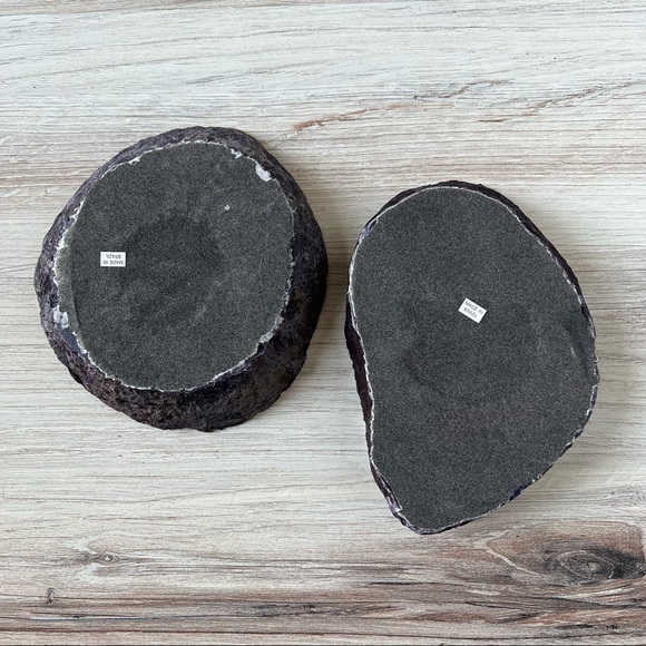 Purple Agate Geode Crystal Tea Light Candle Holders! Set of 2 - Brazil Agate - Picture 6 of 7